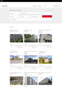 Desktop-Design der Immobiliensuche