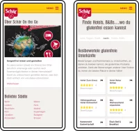 Mobile-Design der Schär on the go Seite