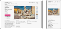 Desktop- und mobile Anzeige der Kunsthandel Seite 