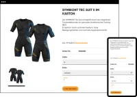 symbiont shop page for tecsuit Mobile and desktop